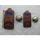 Знаки. Ленинградский ОМОН МВД СССР. тяжёлые, винт. остался малый знак