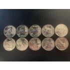 Перу 1 соль 2017-2019 полный набор 10 штук  Красная книга. UNC из ролла