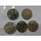 Монеты Украины 1 гривна 5 шт