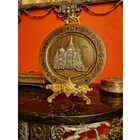 Декоративная тарелка из бронзы клеймо