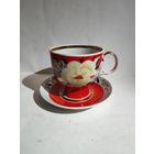 Большая чайная пара. Мальва. Роспись. ЗКХ Полонное .