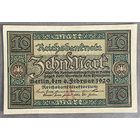 Банкнота 10 марок 1920 год. Веймарская республика .