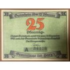 Нотгельд , 25 пфеннигов, Браунлаге , 1921 год. Веймарская республика
