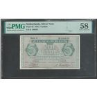 Нидерланды 5 гульденов 1944 года. Тип Р-63. Состояние aUNC. В слабе PMG 58