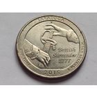 США 25 центов 2015 г. Национальный исторический парк Саратога. Нью Йорк. D