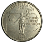 США 25 центов, 1999 (P) - Пенсильвания