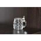 Стеклянный, миниатюрный, пивной бокал с металлической крышкой, клеймо, Германия, BMF.