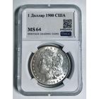 1 доллар 1900 Морган ms 64 нечастый год! Крупное серебро США