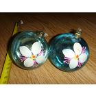 Елочные игрушки СССР . Шар . Цветок 2 шт.