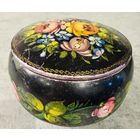 Шкатулка СССР. Цветы. Ручная роспись.Алюминий . Жостово? Палех?Распродажа коллекции!!!