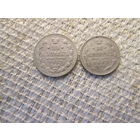 Лот  из 2х монет ,  Россия ,  Николай  2  ,   1912 год