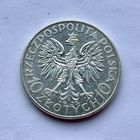 Монета СЕРЕБРО Польша 10 злотых 1933 год Ядвига ОТЛИЧНЫЕ