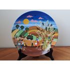 Тарелка коллекционная настенная из серии "Времена года" от Poole Pottery художник Шарлотта Стернберг Apel Grafik Porzellan Germany