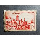 Марка Марокко 1947 год Вид города
