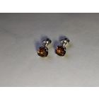 Серьги гвоздики раух топаз