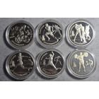 СССР 1 рубль 1991 Олимпиада Барселона 1992 НАБОР 6 МОНЕТ Пруф Оригиналы