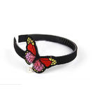 Обруч бабочка .объёмная вышивка