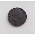 ИСПАНИЯ  25 сентимос 1855 г.
