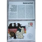 Набор в честь восстановления Германии "1 марка+ конверт +  марка первого дня гашения"Нижняя Саксония