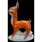 Статуэтка Лань, автор В. Щербина, фарфор, роспись, Городницкий фарфоровый завод, СССР.