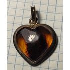 Кулон с янтарём, 925