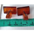 Запонки янтарь