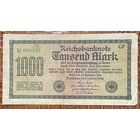 Банкнота 1000 марок 1922 год. Веймарская республика.