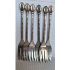 С 1 РУБЛЯ ! ЛОТ  НАБОР 6 ВИЛОК  В ВИДЕ КОФЕЙНЫХ ЗЁРЕН ДИСЕРТ ТОРТ