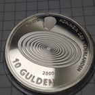 Нидерланды  10 серебрянных гульденов 2000 года .Последний выпуск .Миллениум.