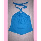 Яркий голубой топ Wallis - 100% лён! р.52