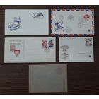 Чехословакия 1945 и 1977-80гг. Цельные вещи почты. 5шт одним лотом.С 1р без МЦ.