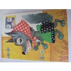 Открытка с мигающими глазами, Чехословакия, тематика детских мультфильмов