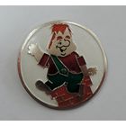 Значок "Карлсон" СССР. Алюминий. Диаметр 4.5 см.