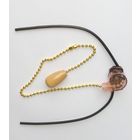 Выкл-дергалка для бра с проводом и цепочкой 270мм золото