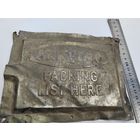 Старинная шильда. Латунь.