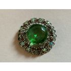 Брошь Леденец  Зеленое стекло Англия 60-е