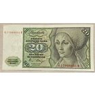 Банкнота 20 марок. 1980 год, ФРГ. Эльсбет Тухер. Скрипка, кларнет. НЕ БЫЛА В ОБОРОТЕ.