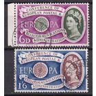 29.Br. Великобритания. Елизавета II. Europa - CEPT. 1960 г. 6d.,1,6Sh. Mi.##341/342.