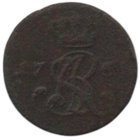 КОРОЛЕВСТВО ПОЛЬША /СВЕТЛЕЙШАЯ РЕЧЬ ПОСПОЛИТАЯ ОБОИХ НАРОДОВ/. 1/2 гроша (паўгрош, полугрош) 1766 G