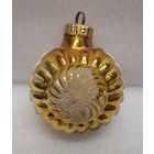 Игрушка ёлочная зимнее Солнце, стекло. ГДР