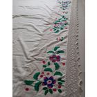 Простыня вышитая  старинная