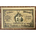 Нотгельд 10 пфеннигов 1921 год. Бад-Закса. Веймарская республика