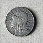10 злотых, 1932 год. Ядвига. С клеймом под лапой. XF+.