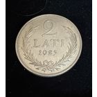 2 лата 1925 г.  Латвия.  Серебро