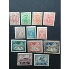 Польша 1919 Полная серия марок без перфорации номинала (halerzy+korona) "Почтовые марки: стандарт" (чистая*, есть наклейки) Mi.65-76 каталог 40.00 евро