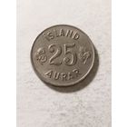 Исландия 25 аурар 1966