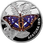 Переливница большая (Apatura iris). 20 рублей. Серебро