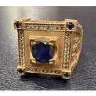 Золотой Мужской Перстень. Золото 585пр. 22 размер. 25 грамм. Бриллианты.