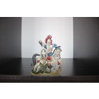 Металлическая фигурка "Рыцарь убивающий дракона", высота 12 см.