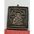 Вершковая икона "Николай Чудотворец".Предположительно 19 век.Состояние.